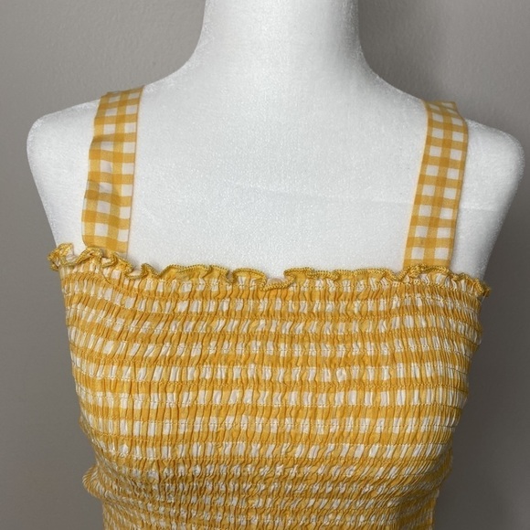 NWT Cottagecore gingham stretch ruffle crop top - Picture 2 of 5